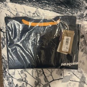 patagonia p-6 mission organic t shirt “save our home planet” tide pool blue